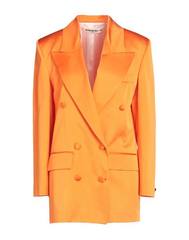 Nineminutes Blazer Over In Raso Woman Suit Jacket Orange Size 6 Polyester, Elastane