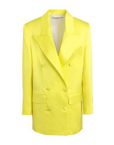 Nineminutes Blazer Over In Raso Woman Suit Jacket Yellow Size 6 Polyester, Elastane