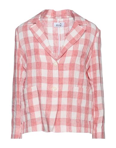 Niū Woman Blazer Pastel Pink Size M Linen