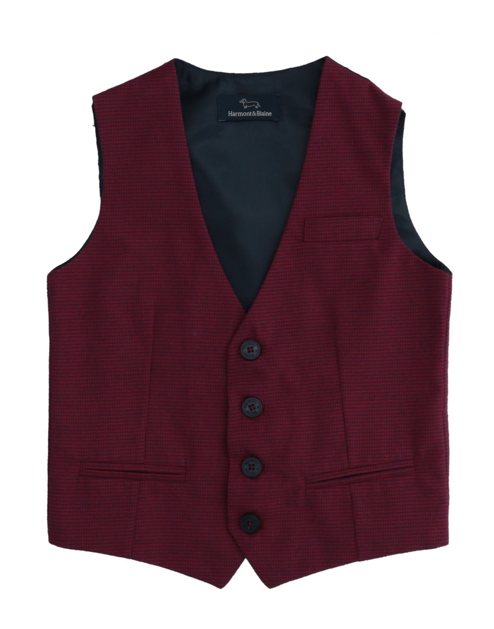 Harmont & Blaine Man Tailored Vest Garnet Size 6 Cotton In Red