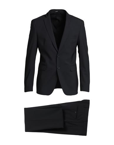 Tonello Man Suit Black Size 44 Virgin Wool, Elastane