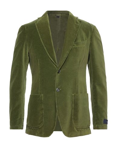 Shop Tombolini Man Blazer Military Green Size 40 Cotton