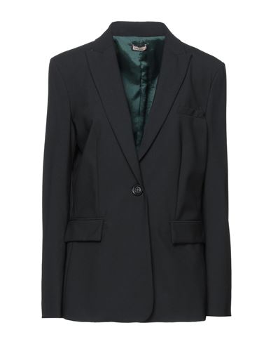 Maliparmi Malìparmi Woman Blazer Black Size 12 Polyester, Virgin Wool, Elastane