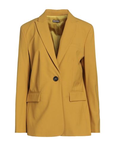 Maliparmi Malìparmi Woman Suit Jacket Ocher Size 8 Polyester, Virgin Wool, Elastane In Yellow