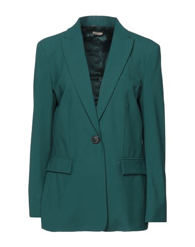 Maliparmi Malìparmi Woman Suit Jacket Dark Green Size 8 Polyester, Virgin Wool, Elastane