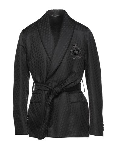 Dolce & Gabbana Man Blazer Black Size 38 Silk, Brass, Viscose, Cotton, Polyester