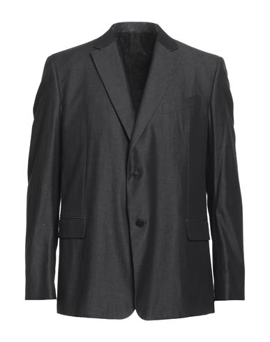 Valentino Man Suit Jacket Midnight Blue Size 42 Wool, Silk In Grey