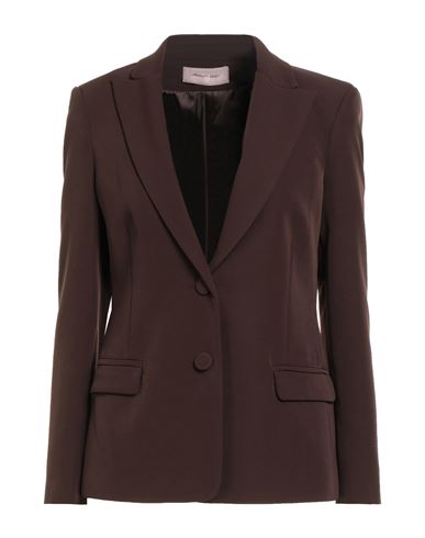 Twenty Easy By Kaos Woman Blazer Chocolate Brown Size 4 Polyester, Elastane In Brown