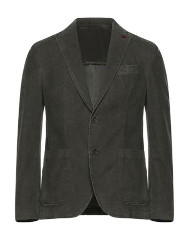 Manuel Ritz Man Suit Jacket Military Green Size 44 Linen, Cotton, Elastane