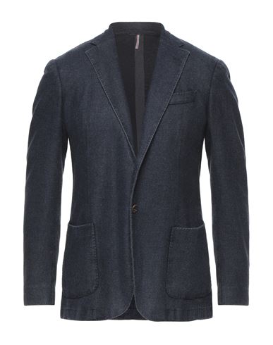 Santaniello Man Suit Jacket Navy Blue Size 42 Wool, Polyester