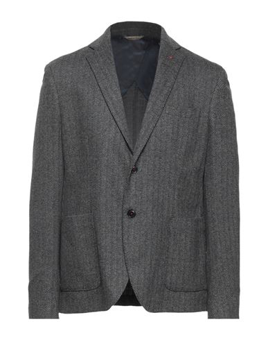 Ag Trend Man Suit Jacket Grey Size 44 Viscose, Polyester, Cotton, Elastane In Navy Blue