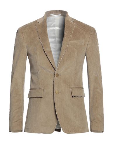 Mauro Grifoni Man Suit Jacket Camel Size 34 Cotton, Elastane In Beige