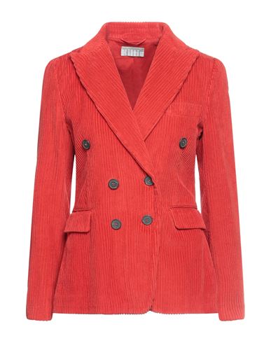 Kiltie Woman Suit Jacket Tomato Red Size 12 Cotton