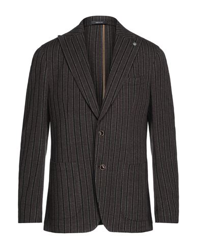 Angelo Nardelli Man Blazer Dark Brown Size 40 Cotton, Polyester, Wool