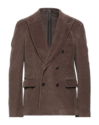 Mauro Grifoni Man Suit Jacket Brown Size 40 Cotton, Elastane