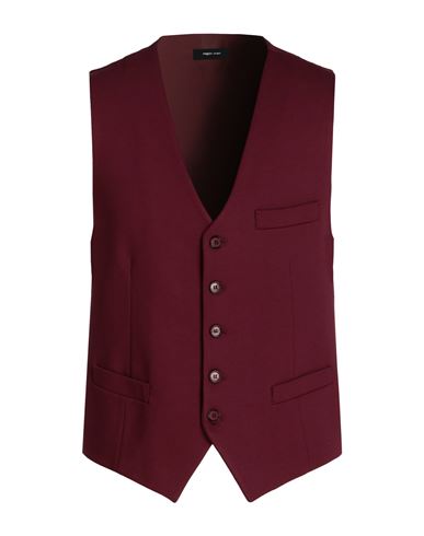 Xagon Man Tailored Vest Burgundy Size 40 Viscose, Polyamide, Elastane In Red