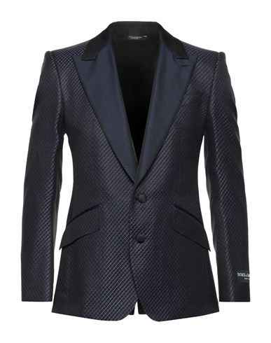 Dolce & Gabbana Man Blazer Midnight Blue Size 36 Silk, Polyester