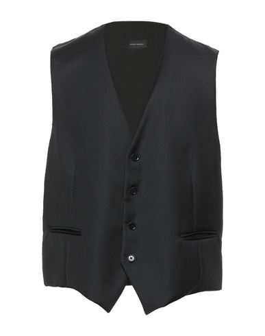 Angelo Nardelli Man Vest Black Size 40 Virgin Wool