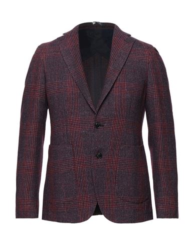 Angelo Nardelli Man Blazer Garnet Size 38 Wool, Polyester, Polyamide, Viscose In Red