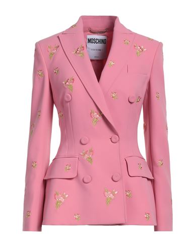 Moschino Woman Blazer Pink Size 12 Polyester, Polyurethane