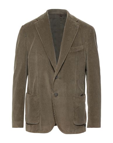 Santaniello Man Suit Jacket Khaki Size 44 Cotton In Beige