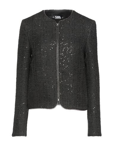 Karl Lagerfeld Woman Blazer Black Size 6 Polyester, Elastane