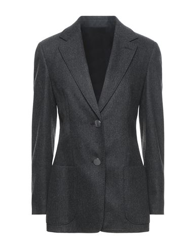 Giorgio Armani Woman Blazer Black Size 10 Virgin Wool, Polyamide, Elastane