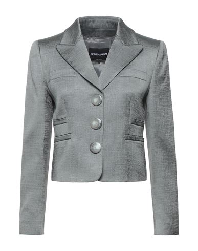 Giorgio Armani Woman Blazer Grey Size 14 Viscose, Acetate