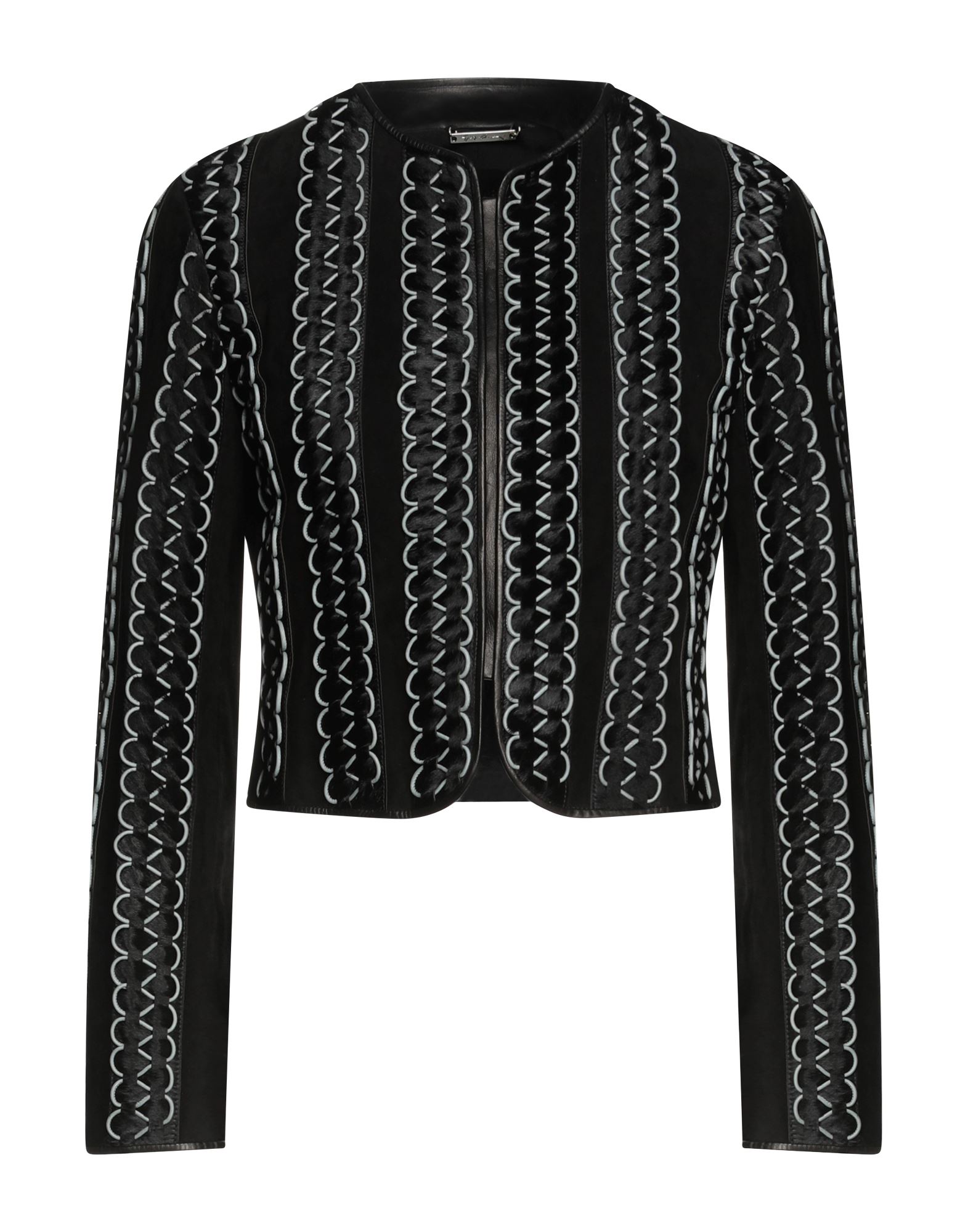 《セール開催中》GIORGIO ARMANI レディース ブレザー ブラック 38 羊革（ラムスキン） 100% / 牛革