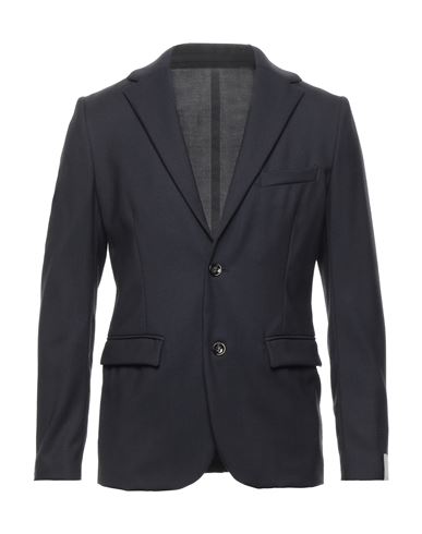 Paolo Pecora Man Suit Jacket Midnight Blue Size 40 Wool, Polyester, Elastane In Blue
