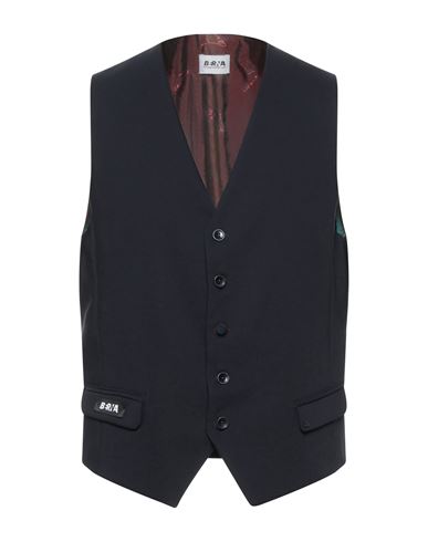Berna Man Tailored Vest Midnight Blue Size Xl Cotton, Polyamide, Elastane