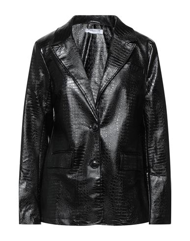 Glamorous Woman Suit Jacket Black Size 8 Cotton, Polyurethane
