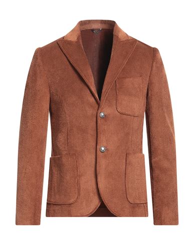 Grey Daniele Alessandrini Man Blazer Brown Size 38 Polyester, Polyamide, Elastane