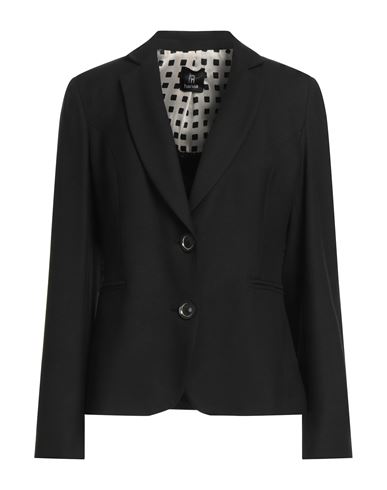 Shop Hanita Woman Blazer Black Size 6 Polyester, Viscose, Wool, Elastane