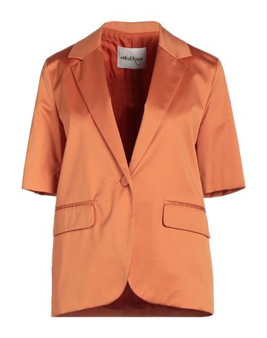 Ottod'ame Woman Suit Jacket Apricot Size 4 Cotton, Elastane In Orange