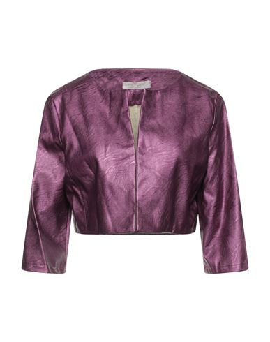 Rinascimento Woman Blazer Mauve Size L Viscose, Polyurethane Resin In Purple