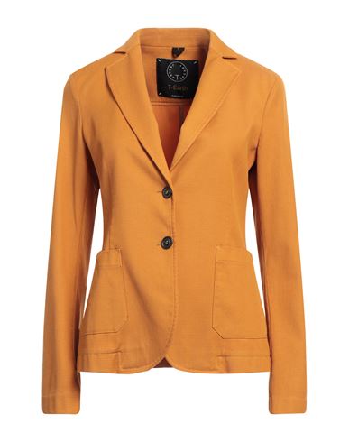 T-jacket By Tonello Woman Blazer Marigold Size M Virgin Wool, Cotton, Elastane In Yellow