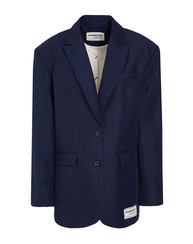 The Giving Movement X Yoox Woman Suit Jacket Midnight Blue Size Xs Recycled Polyester