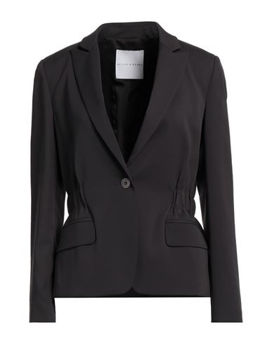 Skills & Genes Woman Blazer Lead Size 10 Polyester, Viscose, Elastane In Grey