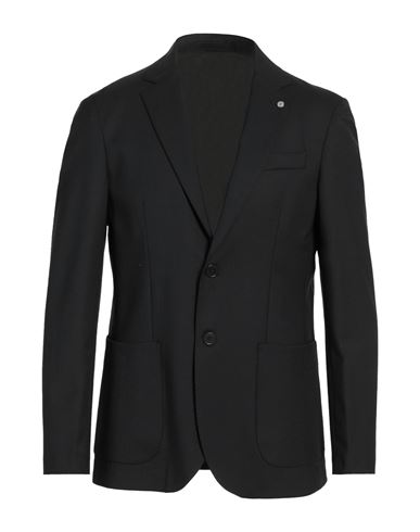 Liu •jo Man Man Blazer Black Size 36 Wool, Polyester, Elastane In Black