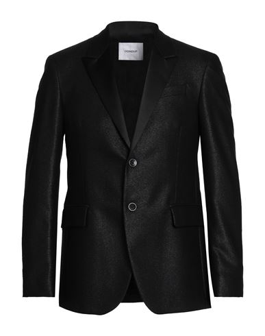 Dondup Man Suit Jacket Black Size 38 Wool, Polyamide, Polyester In Black