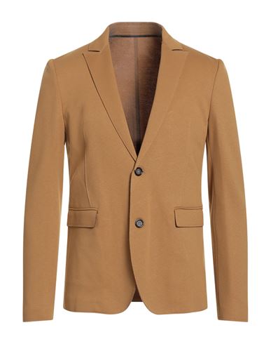 Paolo Pecora Man Blazer Mustard Size 38 Viscose, Polyamide, Elastane In Brown