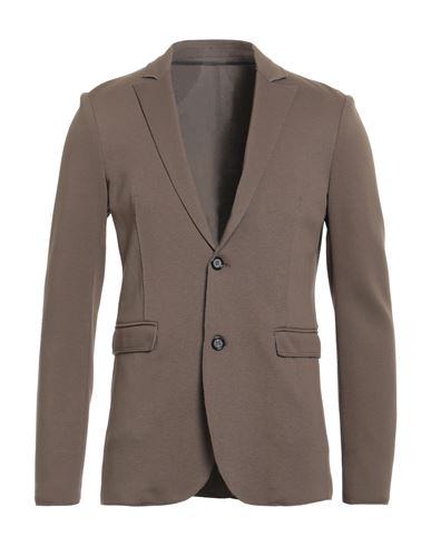 Paolo Pecora Man Blazer Taupe Size 36 Viscose, Polyamide, Elastane In Brown