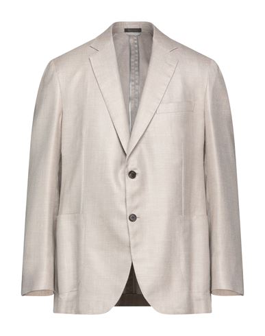 Brioni Man Blazer Light Grey Size 48 Silk, Cashmere, Linen