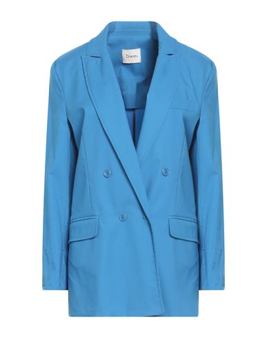 Dixie Woman Suit Jacket Azure Size L Cotton, Polyamide, Elastane In Blue