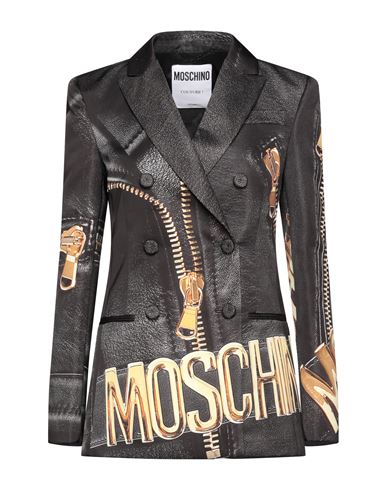 Moschino Woman Blazer Black Size 10 Polyester In Black