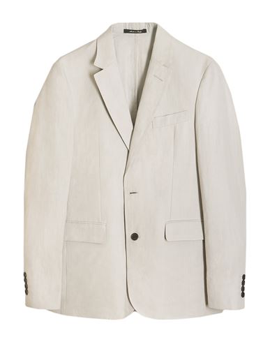 Dunhill Man Suit Jacket Light Grey Size 38 Linen