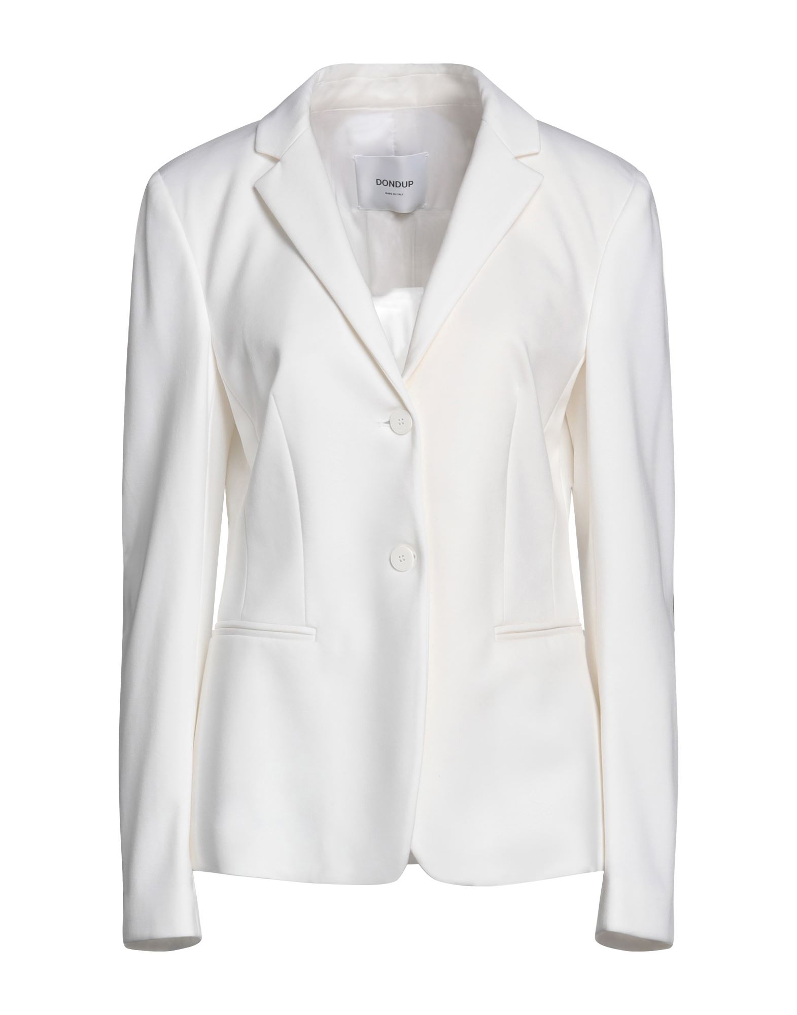 Dondup Woman Blazer White Size 8 Viscose, Polyamide, Elastane