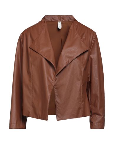 Souvenir Woman Suit Jacket Tan Size M Polyurethane In Brown