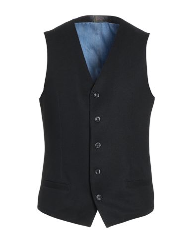 Asfalto Man Vest Black Size 40 Polyester, Elastane